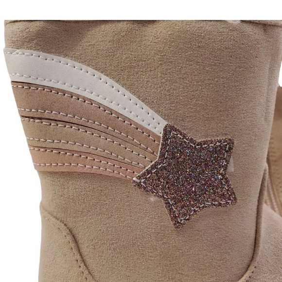 Toddler Girls Boots Isla Rainbow Zipper Slip On Winter Boots Shooting Star - Picture 11 of 11